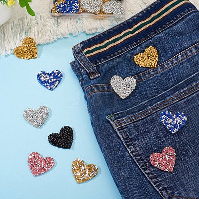 Polyester Hotfix Rhinestone Iron on Patches Applique Patch FIND-TA0002-53B-1