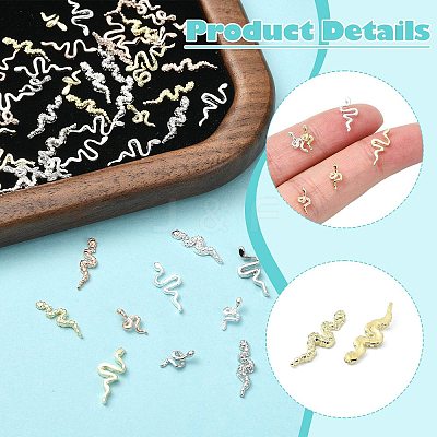 60Pcs 12 Styles Zinc Alloy Cabochons MRMJ-CJ0001-23-1