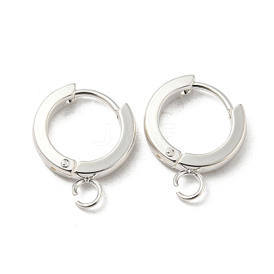 201 Stainless Steel Huggie Hoop Earrings Findings STAS-A167-01J-S-1