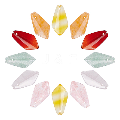 Natural & Synthetic Mixed Gemstone Pendants G-AR0003-46-1