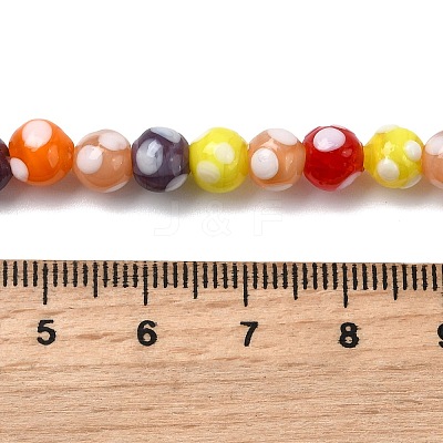 Handmade Lampwork Beads LAMP-D002-6mm-01C-1