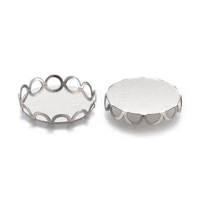 Tarnish Resistant 304 Stainless Steel Cabochon Settings STAS-P249-16E-P-1