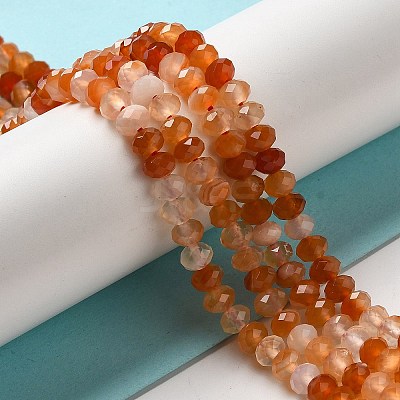 Natural Banded Agate/Striped Agate Beads Strands G-E605-A02-01H-1
