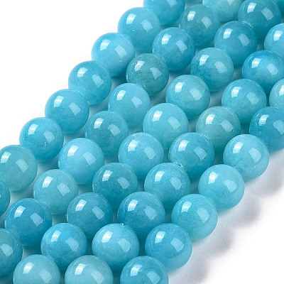 Natural Mashan Jade Round Beads Strands G-D263-4mm-XS28-1