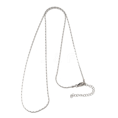 1.3MM 304 Stainless Steel Boston Link Chains Necklaces for Women Men NJEW-Z115-12P-03-1