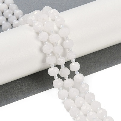 Natural White Jade Beads Strands G-H057-A22-07-1
