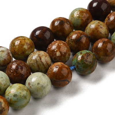 Natural Yellow Chrysocolla Beads Strands G-H298-A07-03-1