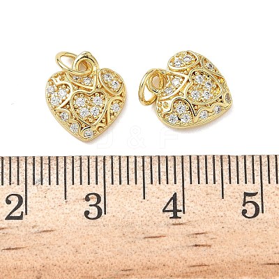 Brass Micro Pave Cubic Zirconia Pendants KK-I379-15G-02-1