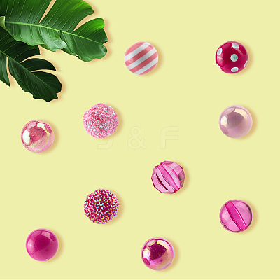 20Pcs 10 Styles Acrylic & Resin Beads Sets DIY-PA0001-02E-1