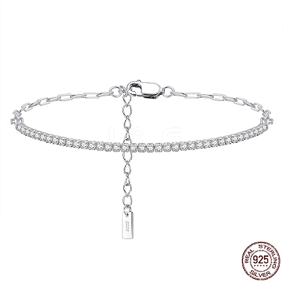 Clear Cubic Zirconia Tennis Bracelets BJEW-I314-009B-1