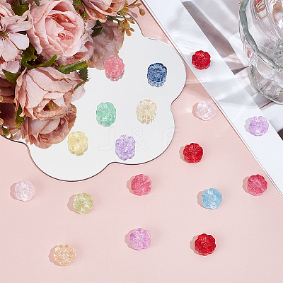 180Pcs 12 Colors Transparent Glass Beads DGLA-ME0001-01-1