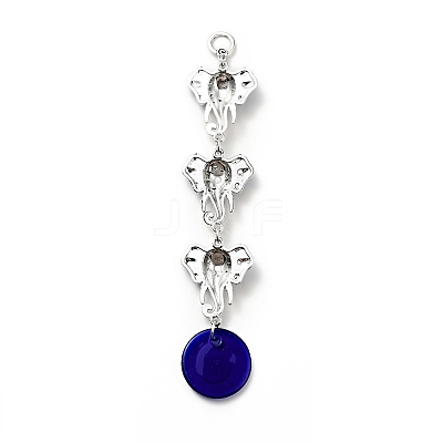3 Elephants Pendant Decorations HJEW-H058-02-1