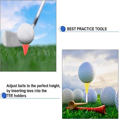 12Pcs Two-tone Plastic Golf Double Tees AJEW-CA0001-62-1