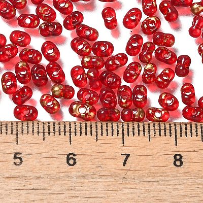 Spray Painted Glass Seed Beads SEED-F005-11A-04-1