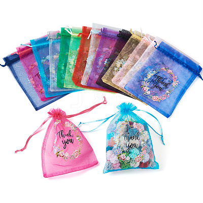 28Pcs 14 Colors Organza Drawstring Bags OP-TA0001-12A-1