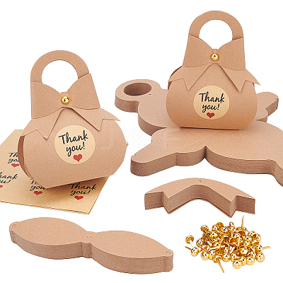 50 Sets Kraft Paper Candy Boxes CON-PH0002-54-1