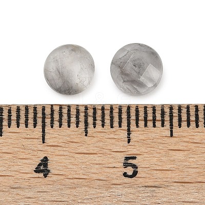 Natural Cloudy Quartz Cabochons G-B146-02A-6mm-1