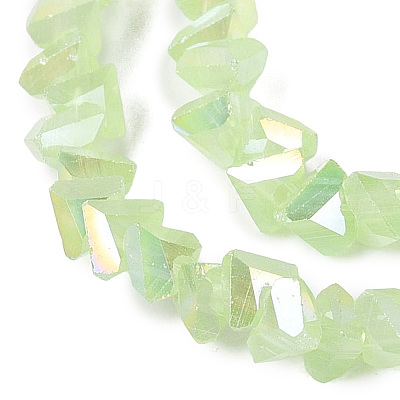 Electroplate Imitation Jade Glass Beads Strands EGLA-Q139-01A-B04-1