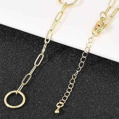 Brass Paperclip Chain Y Lariat Necklaces NJEW-H087-06F-G-1