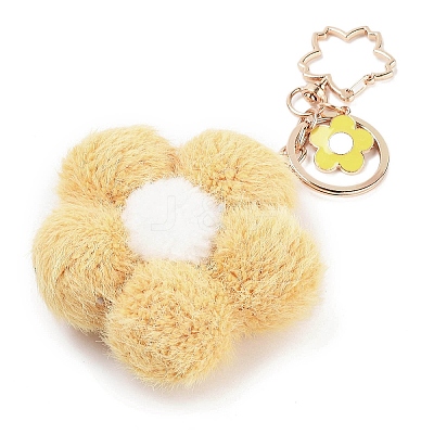 Flower Plush Pendant Keychain LS-KEYC-F039-06-1