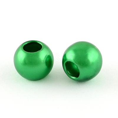 ABS Plastic Imitation Pearl European Beads MACR-R530-12mm-A74-1