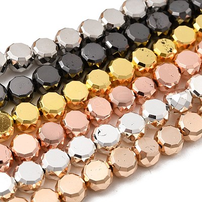 Electroplate Glass Beads Strands EGLA-F166-04B-1