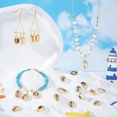 Electroplated Shell Beads BSHE-PH0003-22B-1