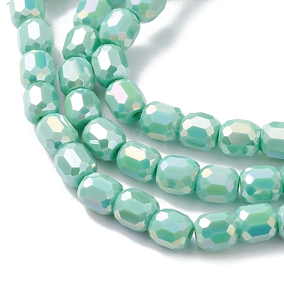 Electroplate Glass Beads Strands EGLA-K015-08D-1