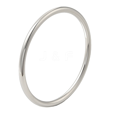 Non-Tarnish 304 Stainless Steel Simple Roung Ring Bangles for Women BJEW-F461-01F-P-1