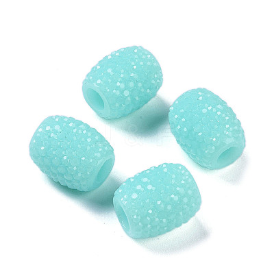 Opaque Resin European Jelly Colored Beads RESI-B025-02A-10-1
