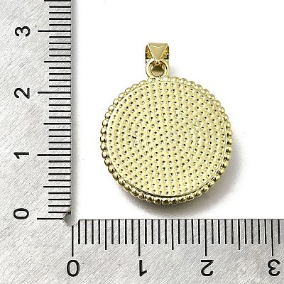 Brass Micro Pave Cubic Zirconia Pendants KK-C090-05A-01-1