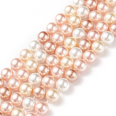 Shell Pearl Bead Strands BSHE-L017-11-1