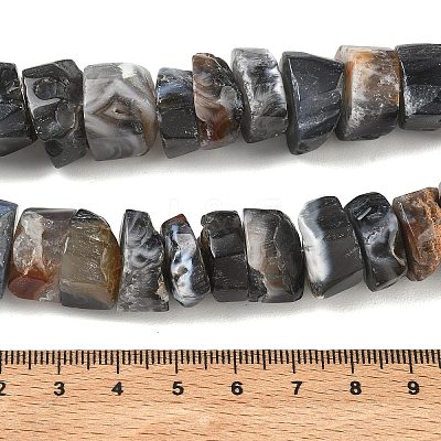 Natural Banded Agate Beads Strands G-K381-B01-1