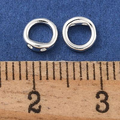 Brass Ring Charm Connectors X-KK-P284-06S-1