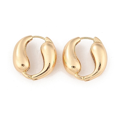 Brass Hoop Earrings for Women LS-EJEW-U041-09G-1