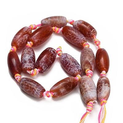 Dyed & Heated Natural Fire Crackle Agate Beads Strands GG-CBAB9C6-A01-02-1