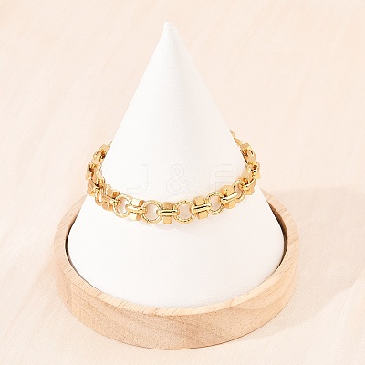 304 Stainless Steel Link Chain Bracelets for Women BJEW-H207-01F-G-1