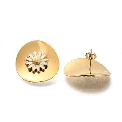 304 Stainless Steel Stud Earrings EJEW-H146-02G-1
