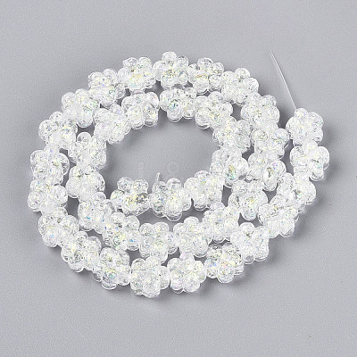Handmade Foil Lampwork Beads Strands FOIL-T008-06J-1