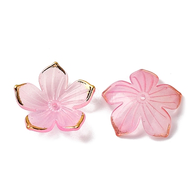 Transparent Acrylic Bead Caps TACR-P011-03B-1
