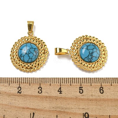 Synthetic Turquoise Pendants STAS-U024-15G-02-1