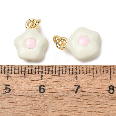 Brass Enamel Pendants KK-CJC21A4-01G-05-RS-1