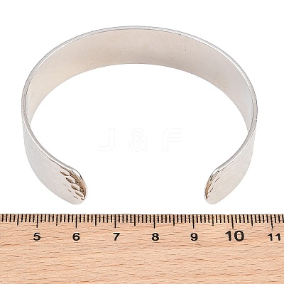 15.5MM Brass Textured Open Cuff Bangles for Women KK-CBA68DA-11P-1