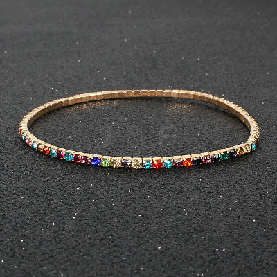 Alloy Rhinestone Cup Chain Bracelets for Women WG1E62A-08-1