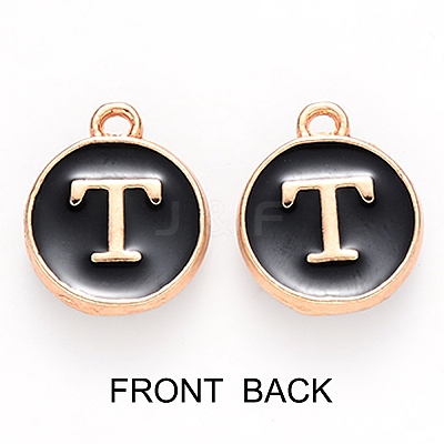 Golden Plated Enamel Alloy Charms ENAM-SZ0001-26B-T-1