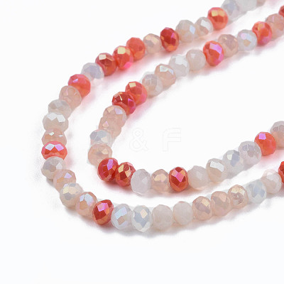 Electroplate Glass Beads Strands EGLA-S192-001A-B07-1