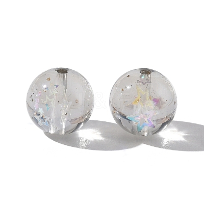 Luminous Transparent Resin Beads RESI-F073-03B-1
