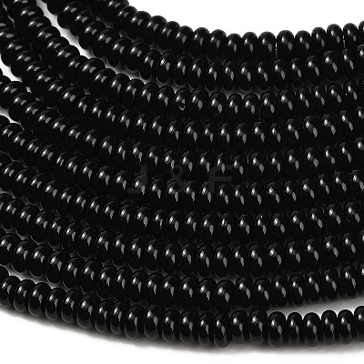 Natural Black Onyx Beads Strands X-G-L635-A01-4x2mm-01-1