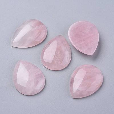 Natural Rose Quartz Cabochons G-E491-A-03-1