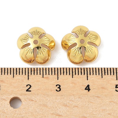 Brass Bead Caps KK-V015-12G-01-1